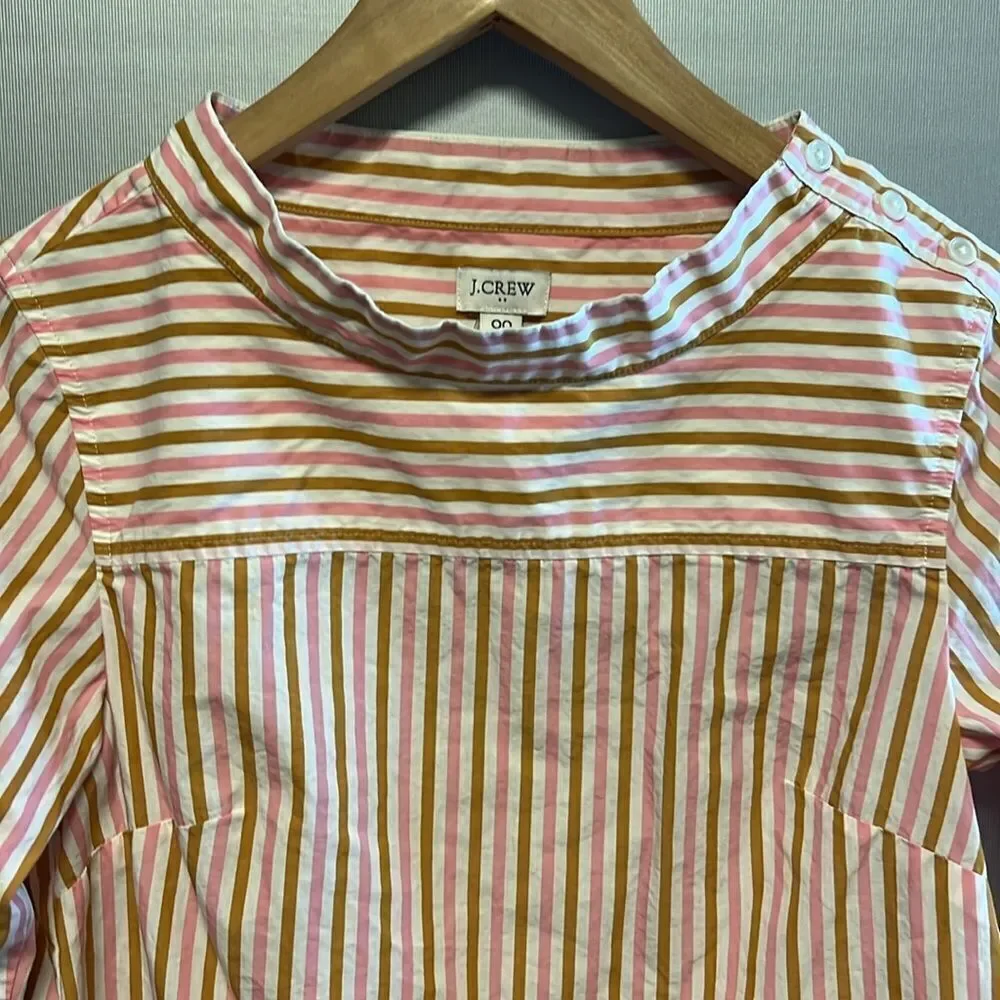 J.Crew Funnelneck top in cotton poplin Size 00